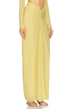 Flowering Girl Women cut out bodycon bandage maxi dress in yellow