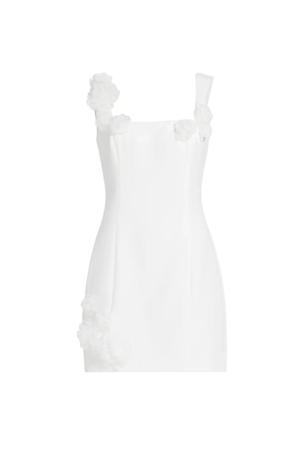 Flowering Girl Women Dilanne Floral Appliqué Mini Dress in White