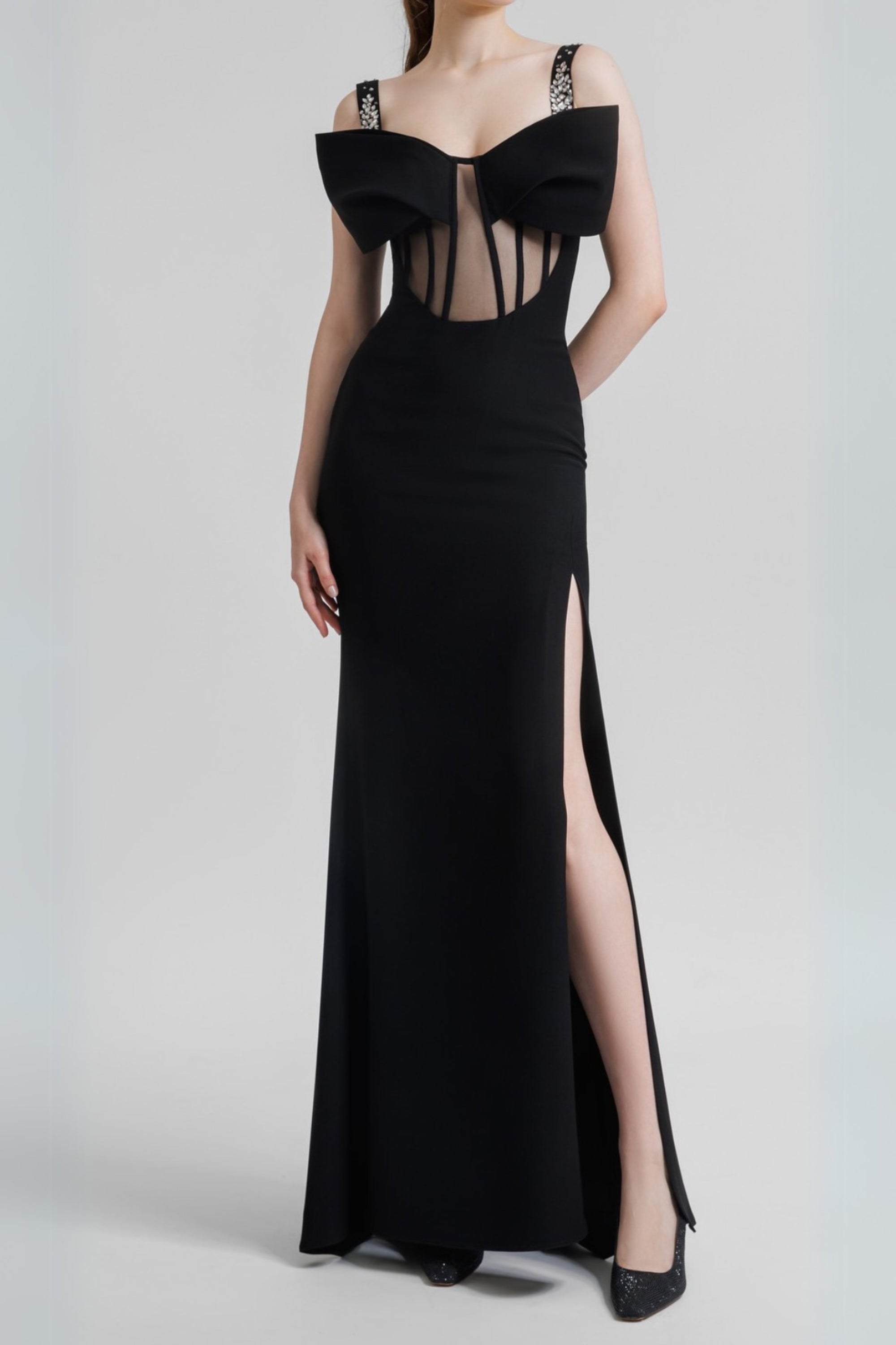 Flowering Girl Women Sleeveless Corset Maxi Dress In Black