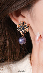 Flowering Girl Women Danilo Flower Pearl Earrings
