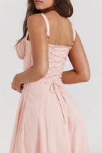 Flowering Girl Women Baby Pink Bustier Sundress