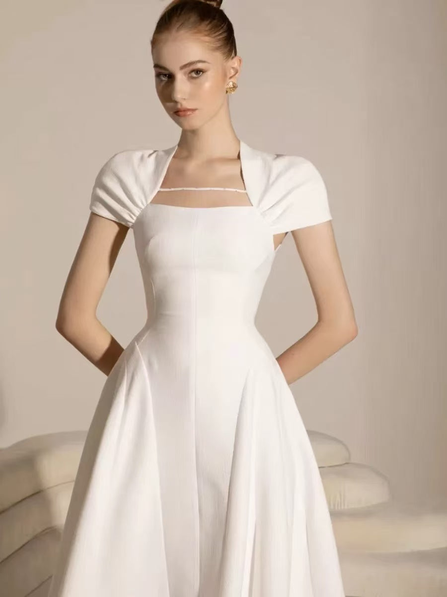 Flowering Girl Women Myrna Square Neckline A-Line Midi Dress
