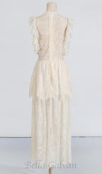 Flowering Girl Women Tiered Lace Maxi Dress