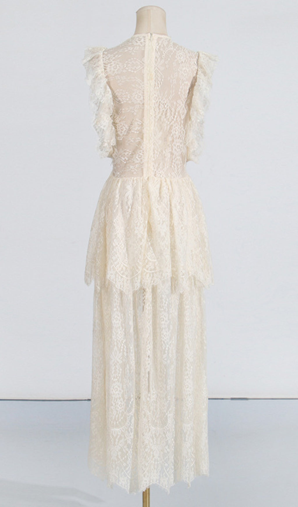 Flowering Girl Women Tiered Lace Maxi Dress