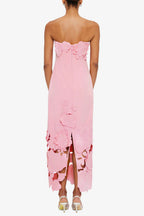 Flowering Girl Women Louise Appliqué Bustier Maxi Dress In Pink