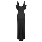 Flowering Girl Women Sleeveless Corset maxi Dress in black