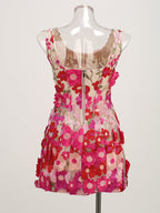 Flowering Girl Women Floral Mini Dress