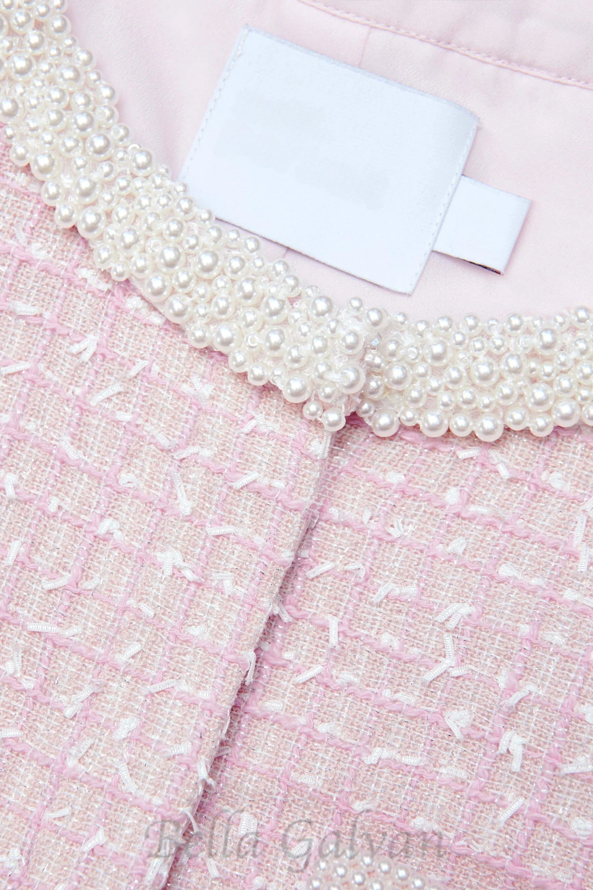 Flowering Girl Women Pink Boucle Pearl Trim Jacket