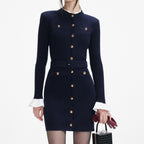 Clementine Navy Viscose Knit Mini Dress