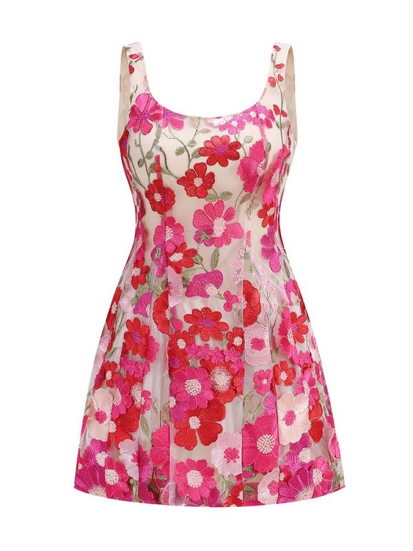 Flowering Girl Women Floral Mini Dress