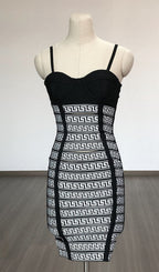 Flowering Girl Women JACQUARD PATCHWORK BANDAGE PARTY DRESS