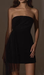 Flowering Girl Women strapless mesh mini dress