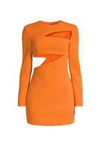 Flowering Girl Women Ivanna Bonded Crepe Mini dress in orange