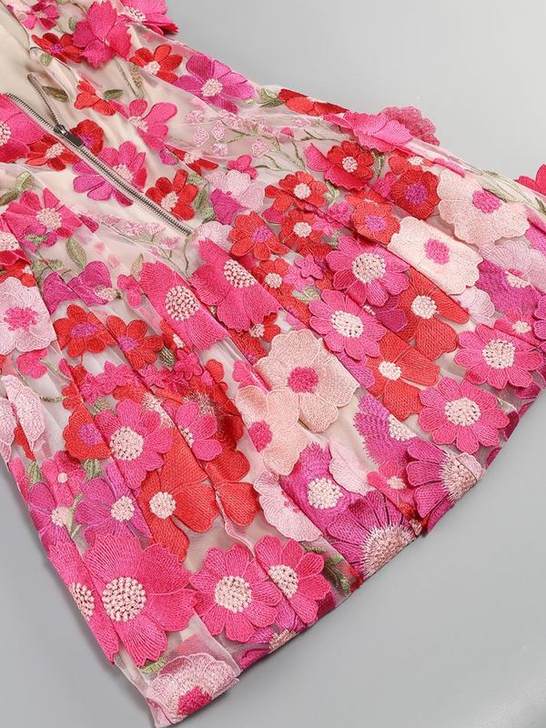 Flowering Girl Women Floral Mini Dress