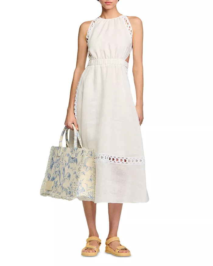 Flowering Girl Women Coralie Heart Lace Midi Dress in white