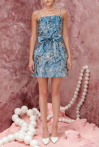 Jacquard Waistband Mini Dress