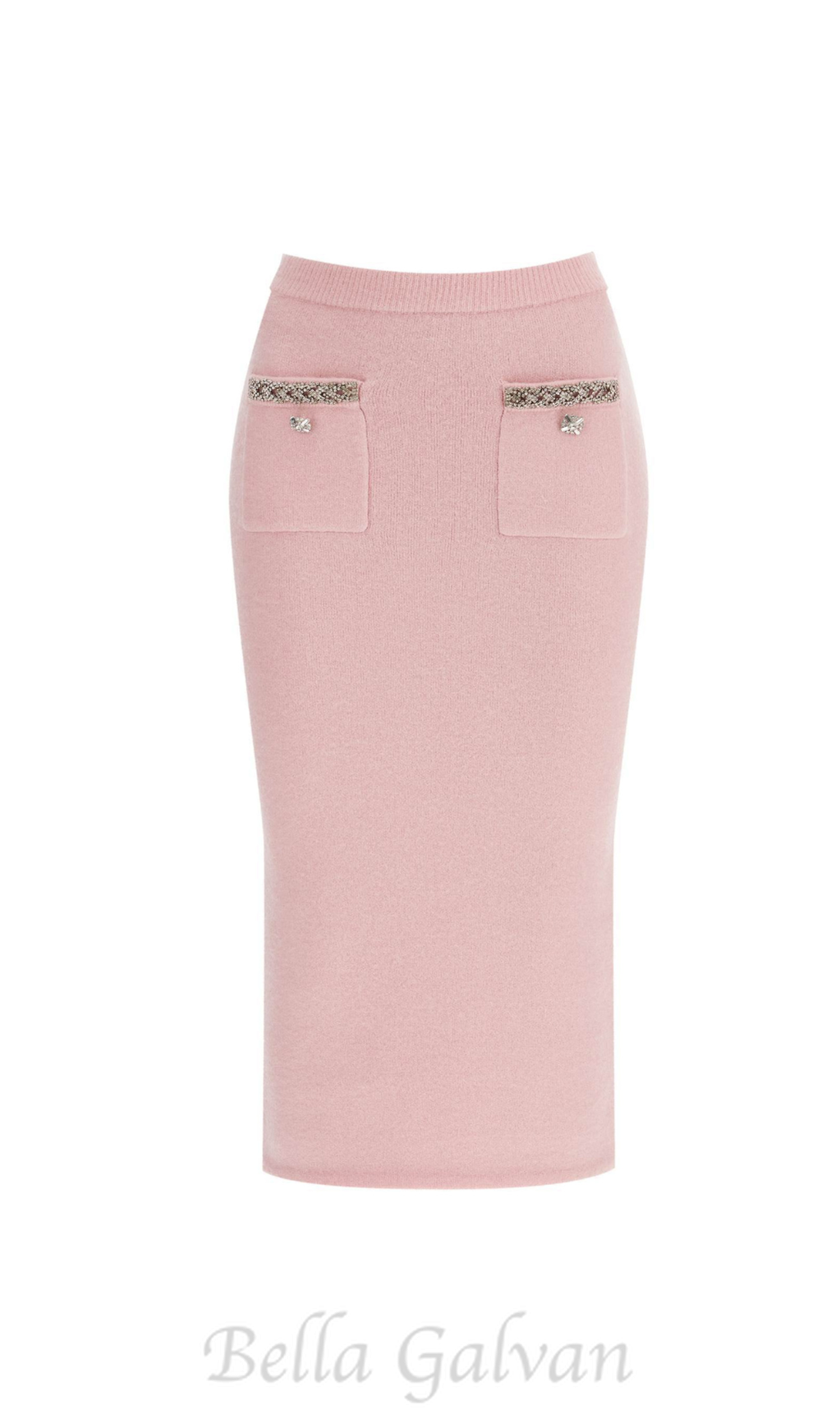 Flowering Girl Women knitted midi skirt in Pink