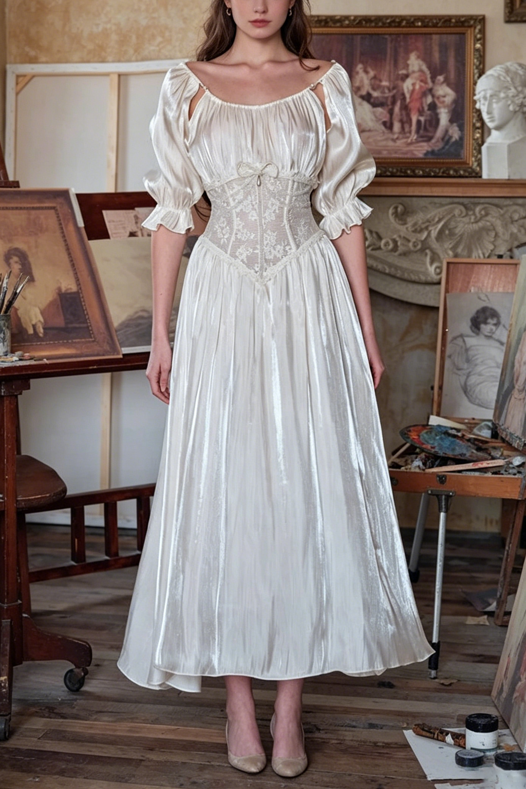 Spot Lacema French Court Style Lace Dress