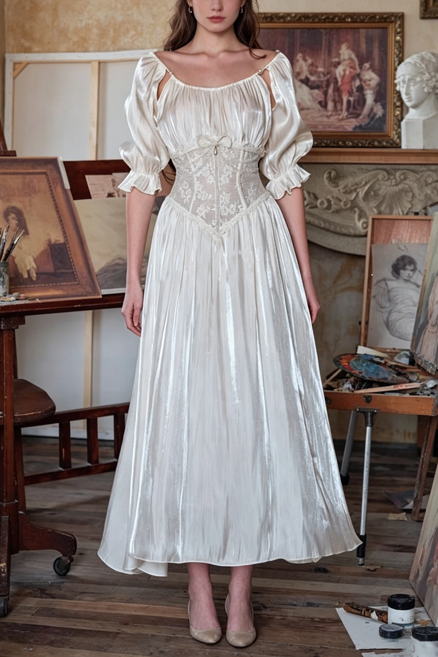 Spot Lacema French Court Style Lace Dress
