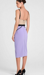 Flowering Girl Women CRYSTAL BEADED APPLIQUE MIDI BANDAGE DRESS