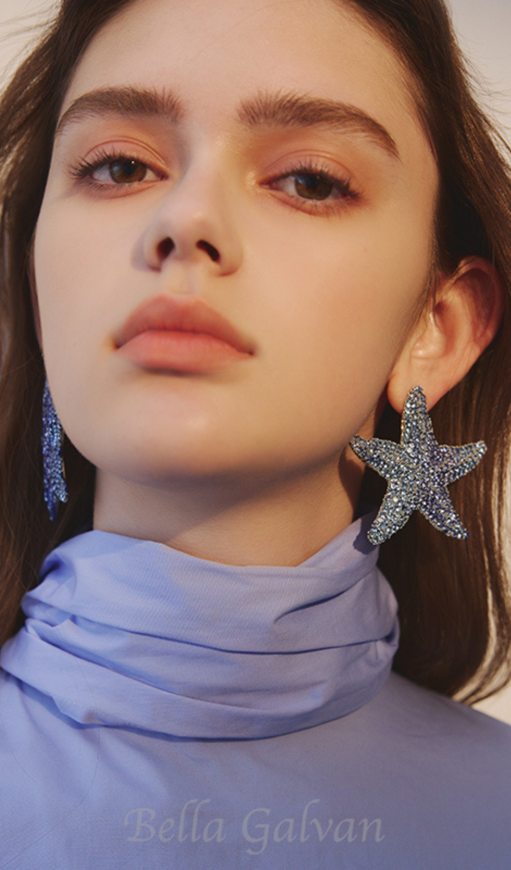 Flowering Girl Women starfish diamond earrings