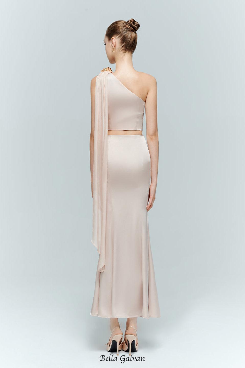 victoria Fishtail Skirt set in pink
