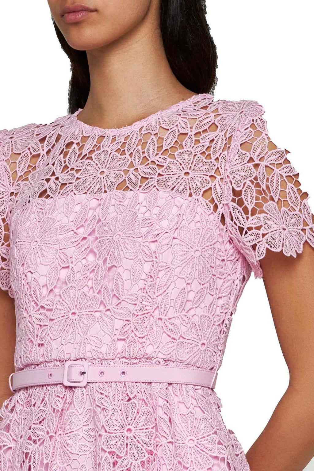 Flowering Girl Women Lace Mini Dress In Pink