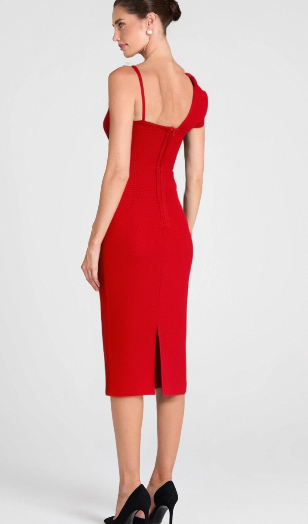 Flowering Girl Women HUGE FLOWERS BANDAGE MIDI DRESS
