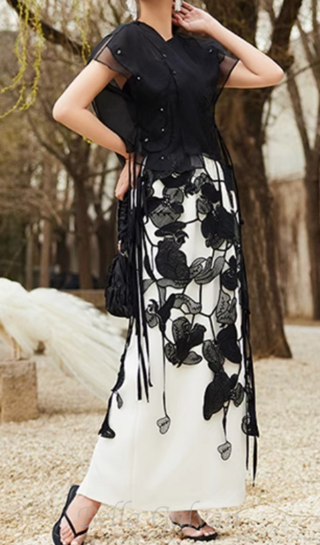 Flowering Girl Women Hollow Out Embroidery Skirt