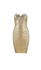 Flowering Girl Women Daphne Crystal Embellished Sleeveless Strapless Mini Dress