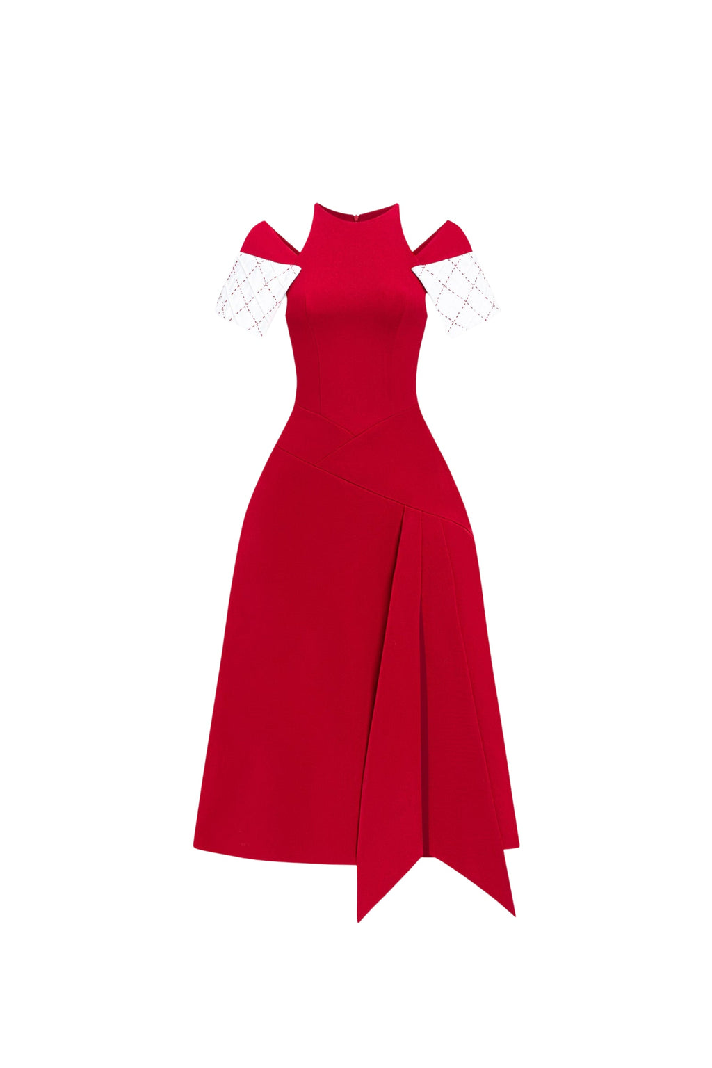 Flowering Girl Women Tiffany Two-Tone Slit Midi Dress