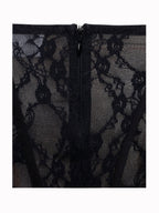 zenobia Black Lace strapless Corset Maxi Dress