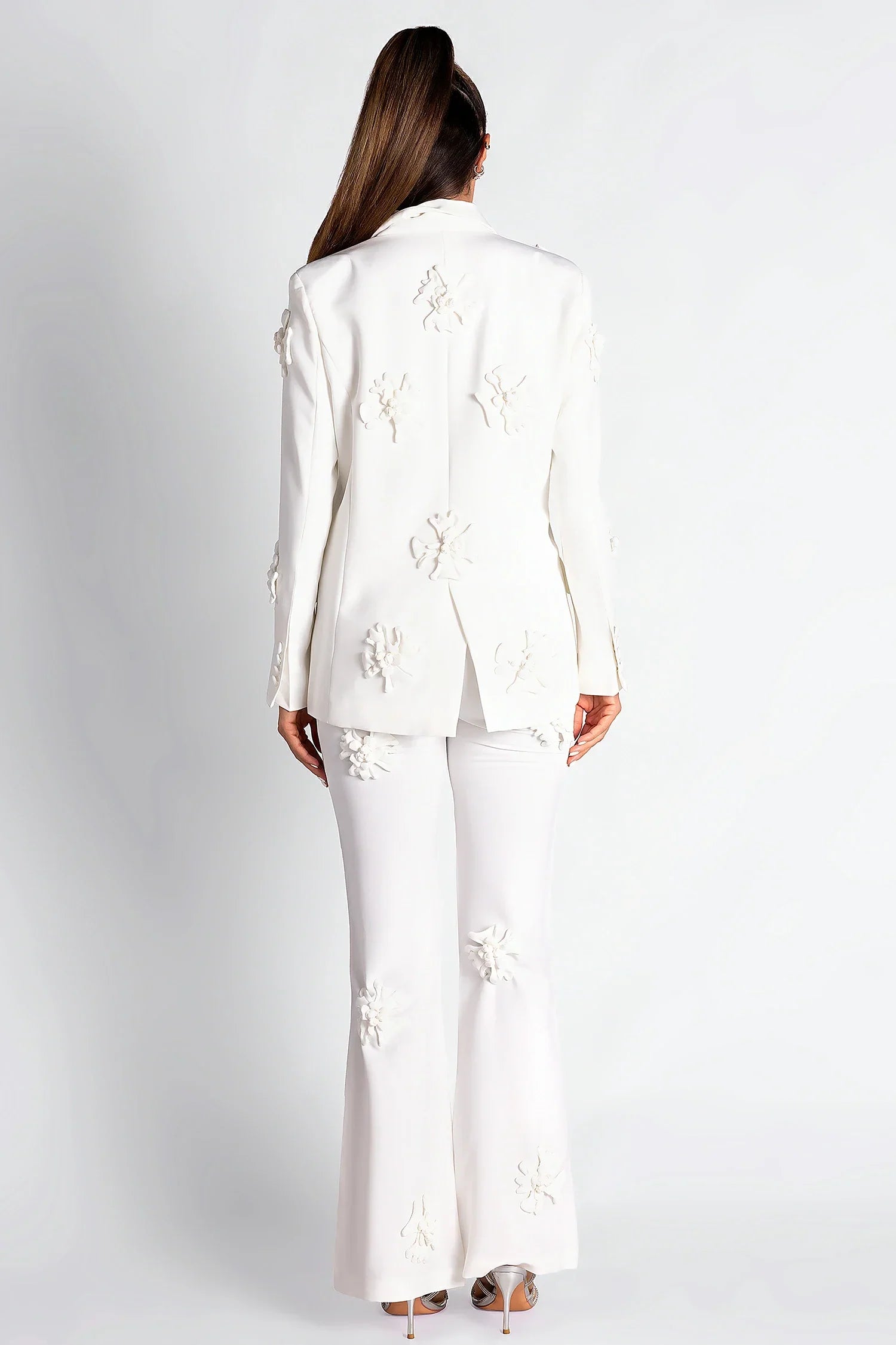 Flowering Girl Women Pibamen Floral Embroider Blazer Set