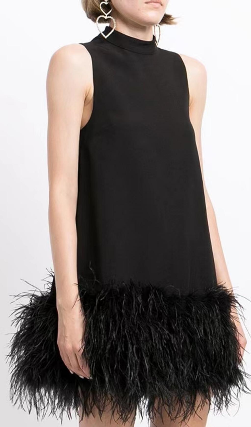 Feather Mini Dress