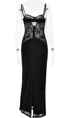 Flowering Girl Women Spaghetti Lace Maxi Dress