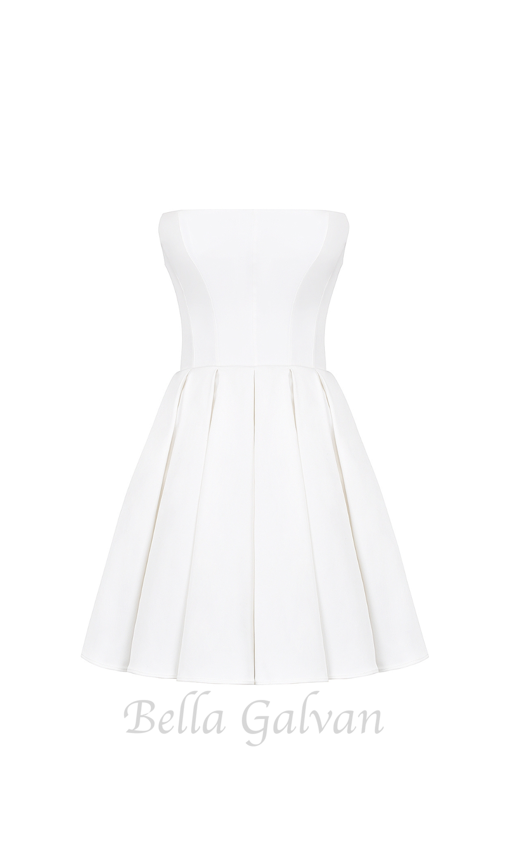 Flowering Girl Women alyssa white strapless pleated mini dress