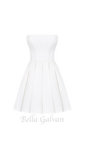 Flowering Girl Women alyssa white strapless pleated mini dress