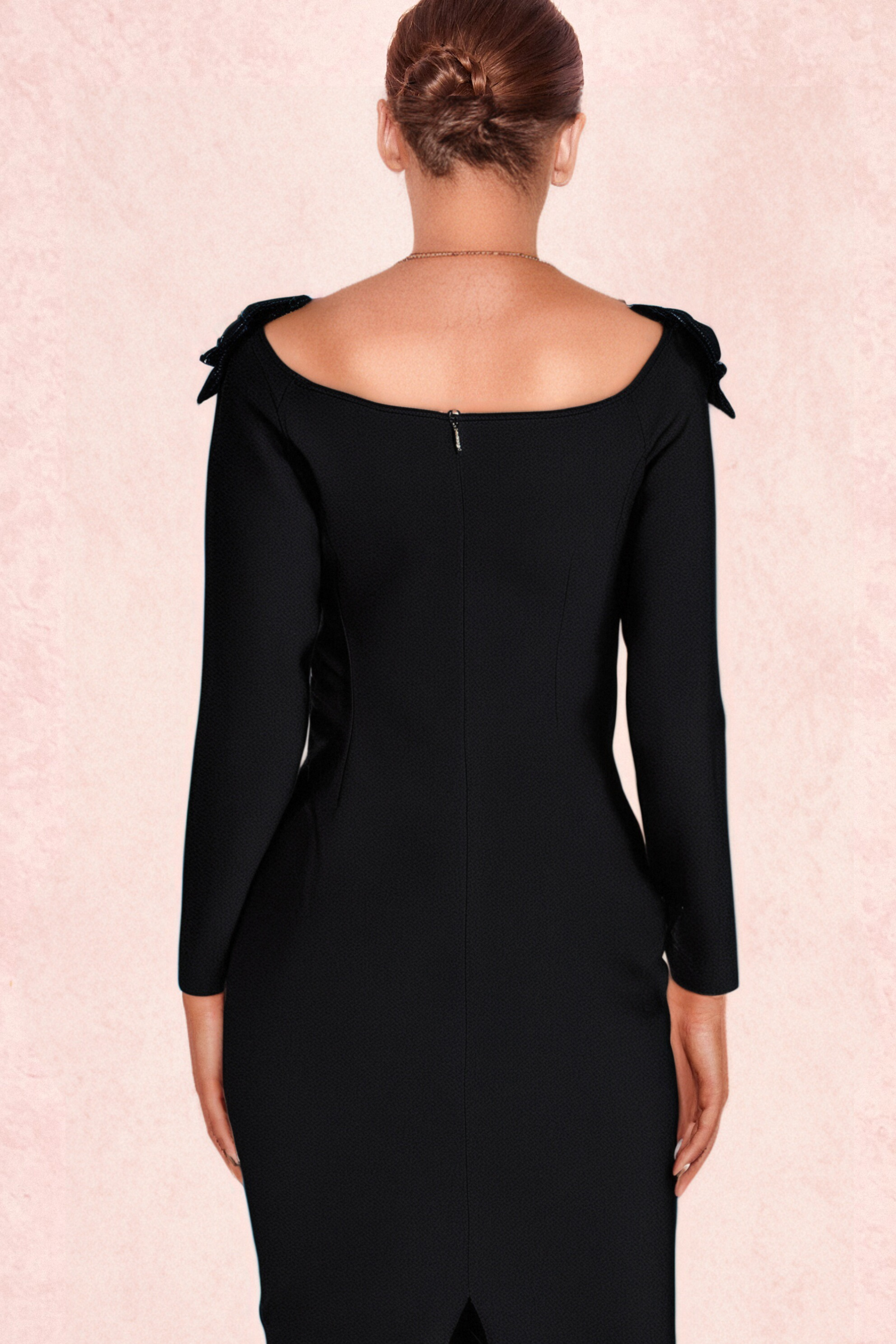 Flowering Girl Women Rubides Diamond Bandage Midi Dress In Black
