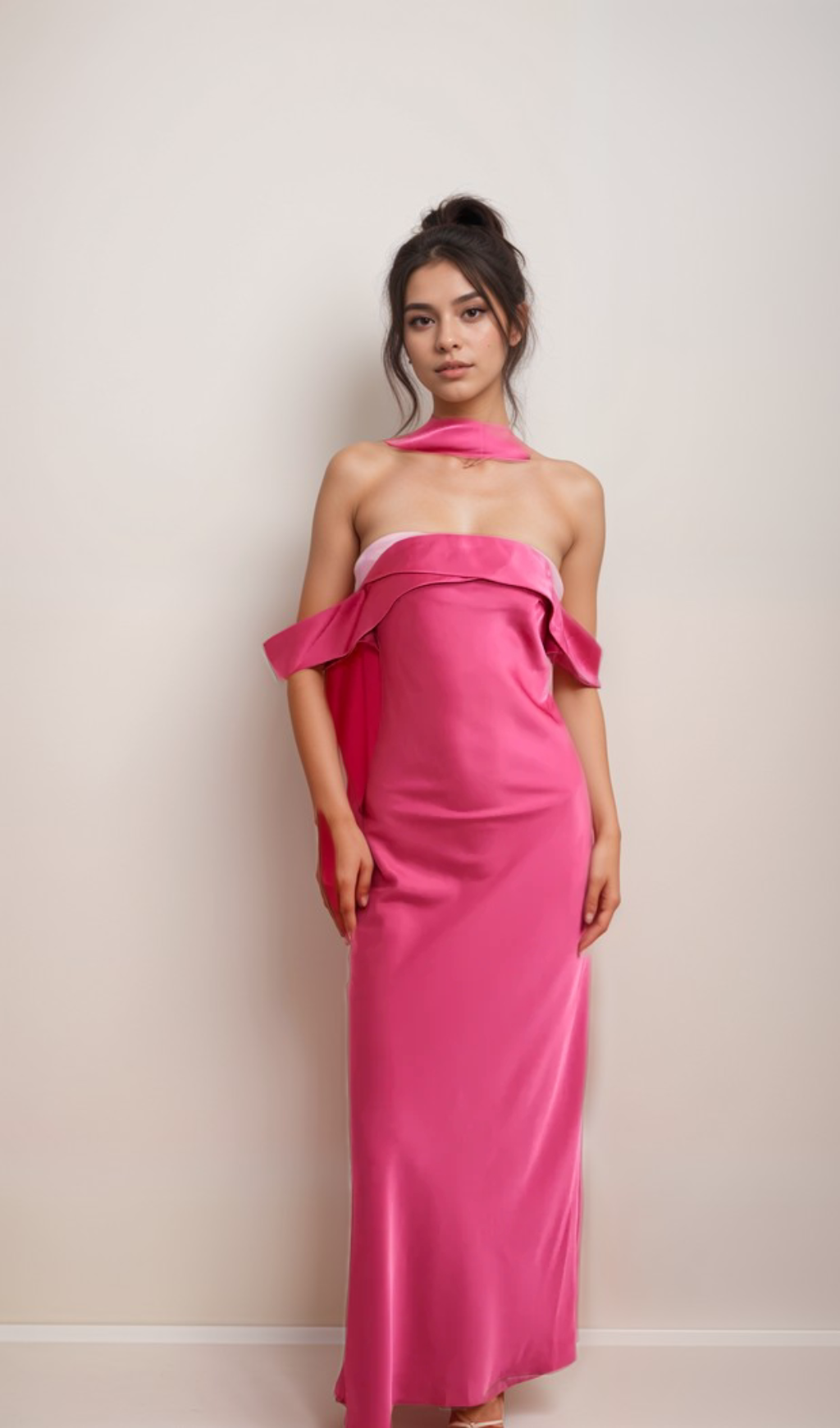 Flowering Girl Women Yasmin off-shoulder satin midi dress