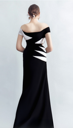 Flowering Girl Women Korina Off Shoulder Cutout Highslit Dress In Black