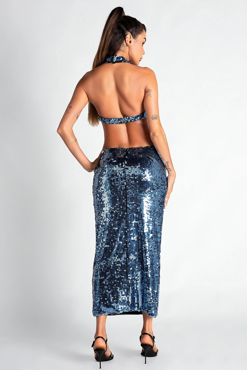 Flowering Girl Women Neiva Glitter Cutout Maxi Dress