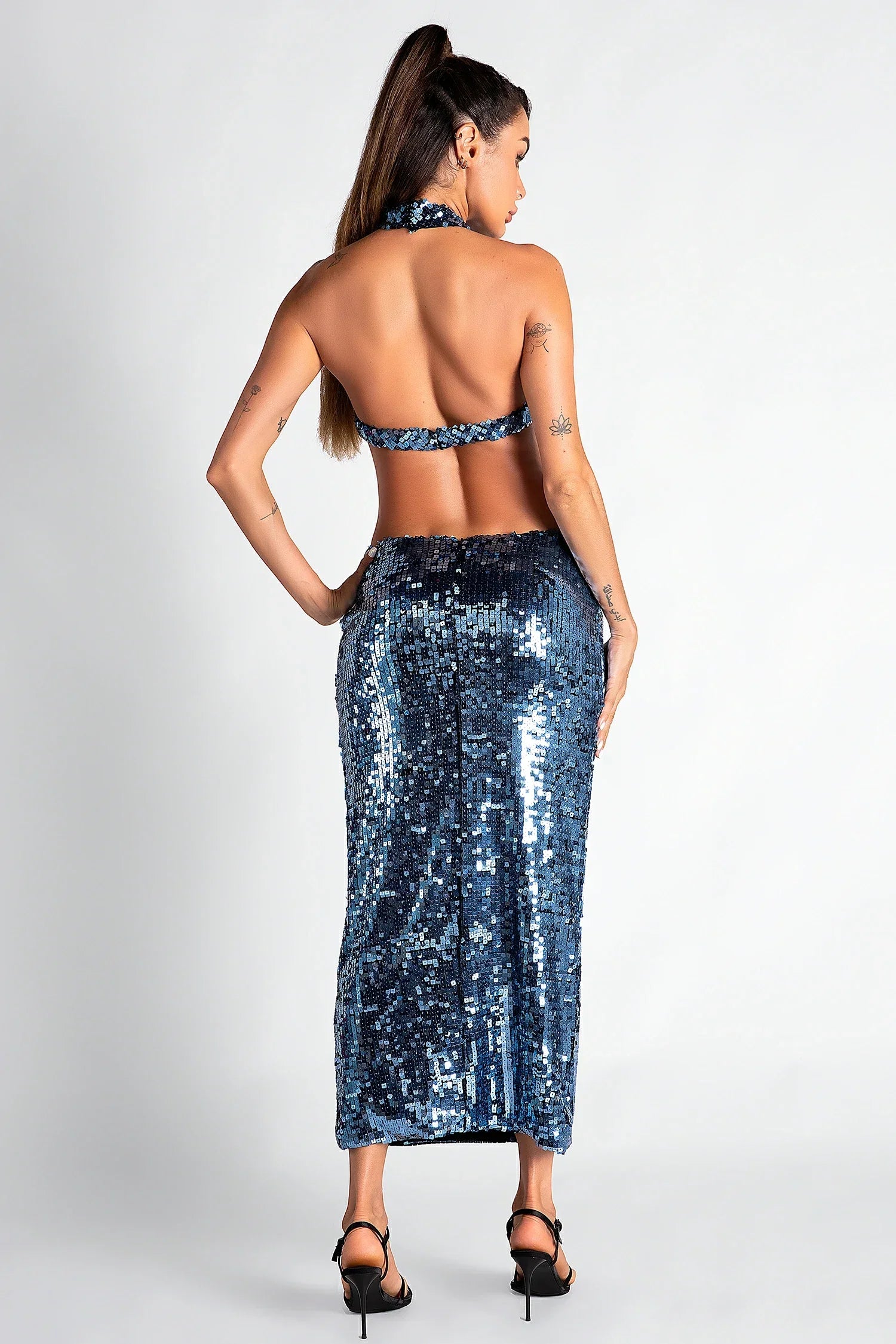Flowering Girl Women Neiva Glitter Cutout Maxi Dress