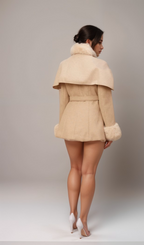 Flowering Girl Women Rosella detachable-cape faux-fur coat