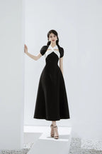 Flowering Girl Women Andrea cut out a-line midi dress in black