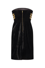 yuri Skeleton tassel embellished Bustier mini Dress in black