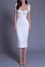 Arabela Sexy Strappy Bandage Dress - White
