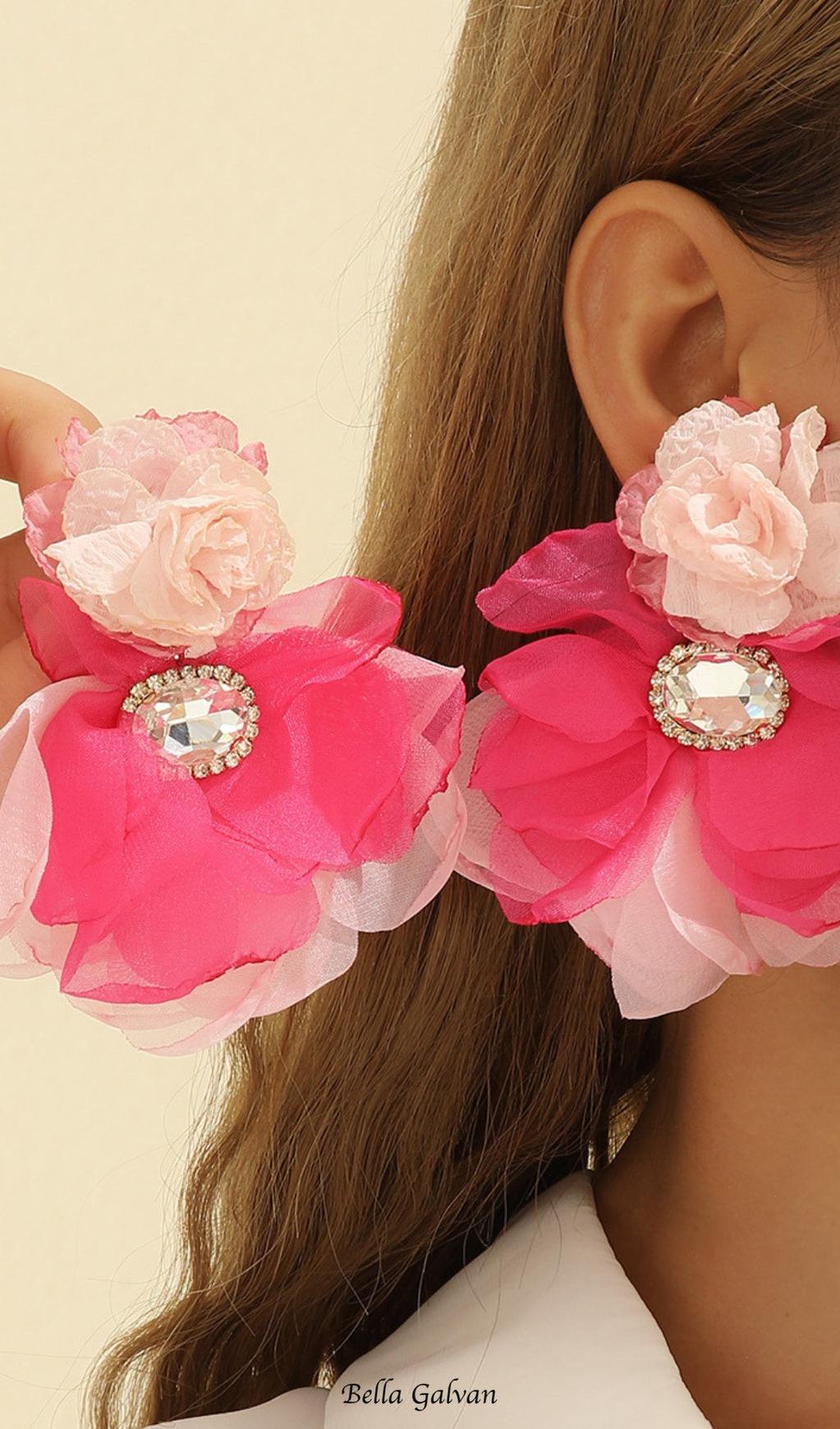 Flowering Girl Women Cyrene Flower Earrings