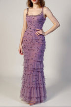 Arwa Embellished Maxi Dress In Purple