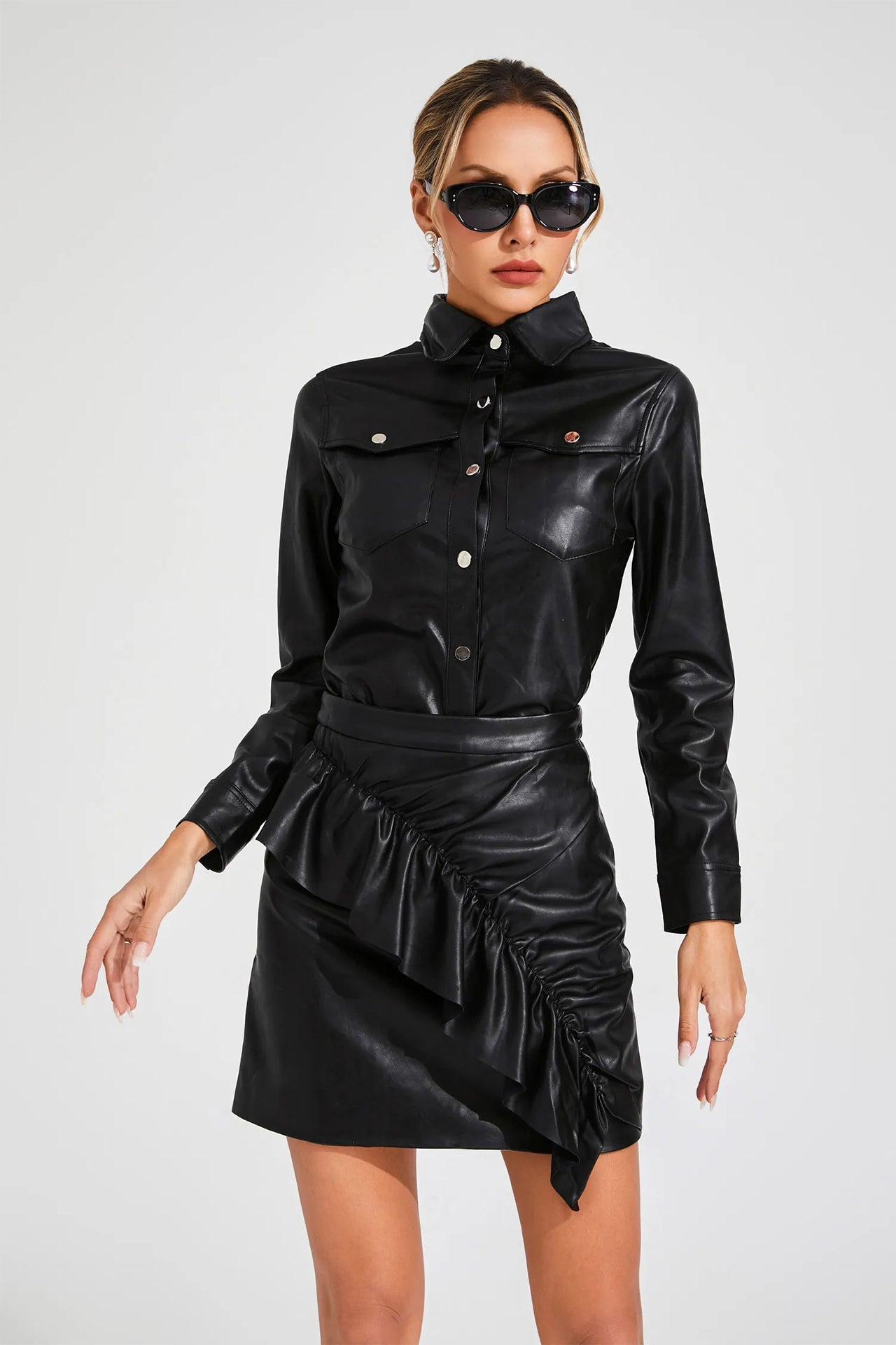 Flowering Girl Women Eleanora Leather Skirt Set