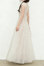 Lace Sequin A Line Midi Dress